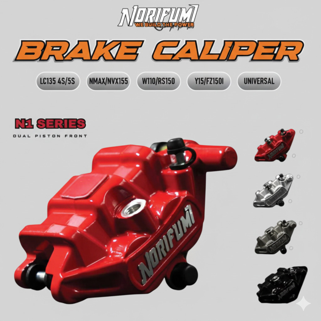 BRAKE CALIPER NORIFUMI X2 N1 SERIES LC135 4S / 5S / NMAX / NVX / Y15 / FZ150 / WAVE110 / UNIVERSAL