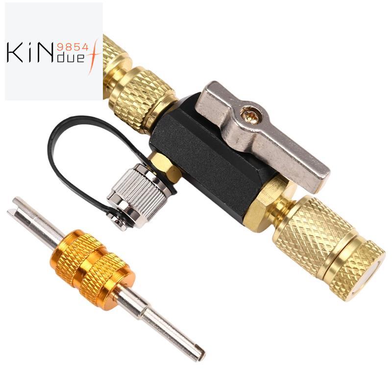 เครื่องมือ HVAC เครื่องมือถอดแกนวาล์ว, ประแจแกน W/Valve สุญญากาศ 1/4 นิ้ว, ชุดถอดแกนวาล์ว HVAC