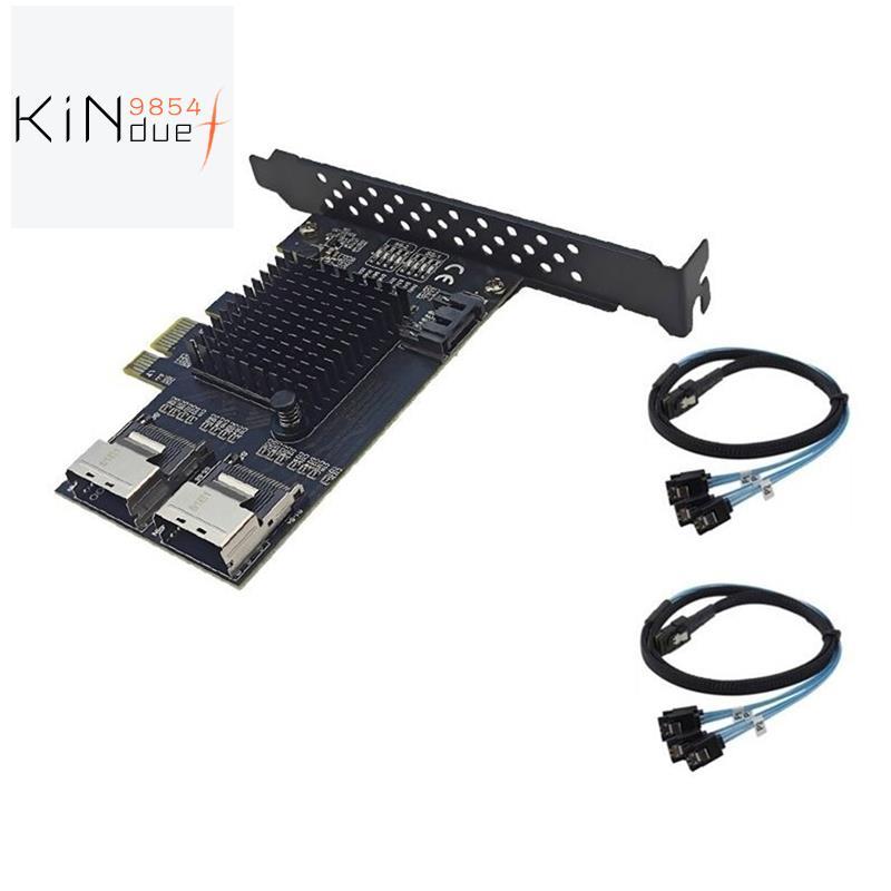 PCI-E 4x 3.0 4x, 8x, 16x ถึง 2-Port MINISAS SFF-8087 + ถึง 9-Port 3.0 ฮาร์ดไดรฟ์ 6G การ์ดขยาย B