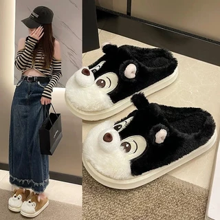 SY SHOP899รองเท้าใส่ในบ้าน รองเท้ากำมะหยี่ สลิปเปอร์ (ลาย/กระรอก) NO.T821 แนะนำเพิ่ม2ไซส์