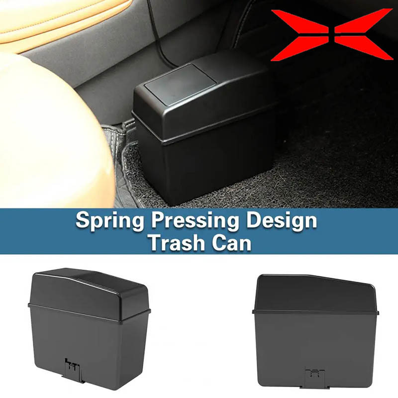 XPENG G6 X9  ถังขยะในรถยนต์พร้อมฝาปิด ออแกไนเซอร์ยานยนต์ ถังขยะที่เก็บ