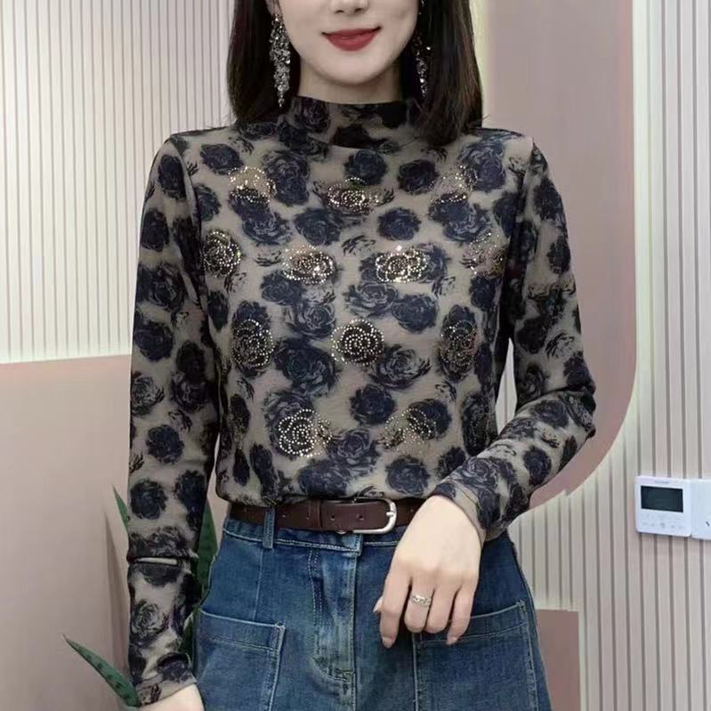 2026 แฟชั่น 20262023ฤดูใบไม้ผลิฤดูใบไม้ร่วงสไตล์ใหม่แฟชั่นAll-Match Slimmerดูกลางเอวครึ่งแขนคอยาวแขน