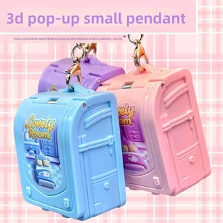 ของมาใหม่！พวงกุญแจหนังสือพับ 3D พวงกุญแจหนังสือระเบิด Sanrioของเล่นของขวญเด็ก ตกแต่งกระเป๋านักเรียน