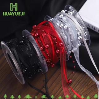 YUEJI เส้นด้ายลูกปัด, ไข่มุกลูกปัดห่อของขวัญริบบิ้นมุก, วัสด…