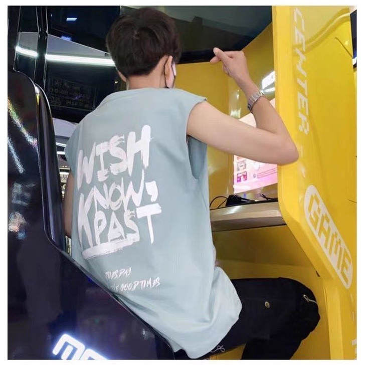 no 1 shop เสื้อกั๊กชายอินแทรน์ฤดูร้อนบางเสื้อผ้าฝ้าย