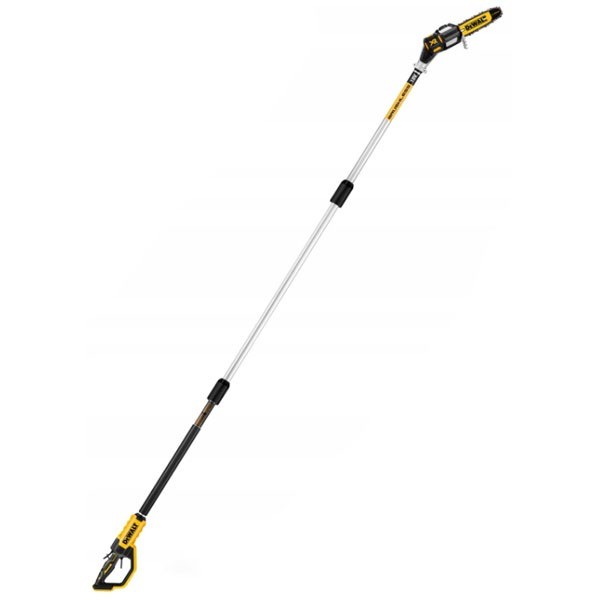 DEWALT เลื่อยตัดกิ่งพร้อมด้าม DCMPS567N-XJ (ตัว+ด้าม) 18V ด้ามยาว 4.5เมตร เลื่อยโซ่ตัดกิ่งไม้ไร้สาย เลื่อยแบต