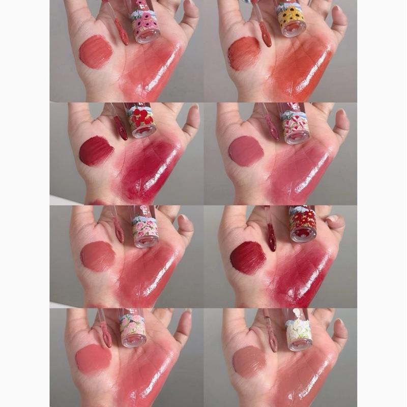ลิปกลอสดอกไม้จีวาน่า 8 เฉดสี เม็ดสีชัด ฉ่ำวาว Gvana - Mine Gloss