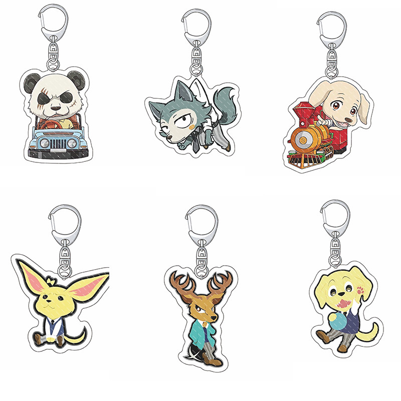 Beastars Legoshi Hal อะคริลิคสนุกพวงกุญแจเครื่องประดับเพื่อนของขวัญ Llavoros กระเป๋า Charms พวงกุญแจ