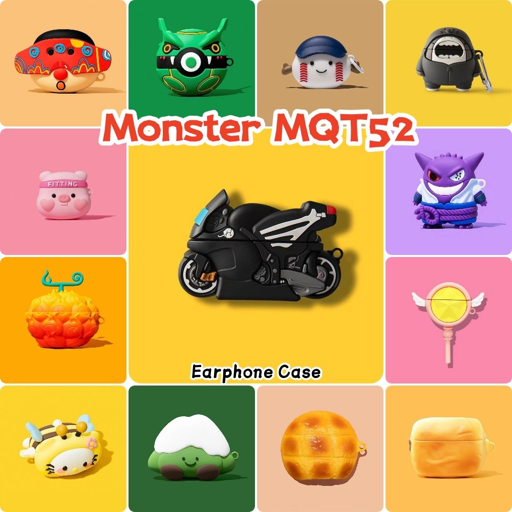 In StockFor Monster MQT52 Case Casing Soft Silicone Creative Headphone Case Cover NO.6