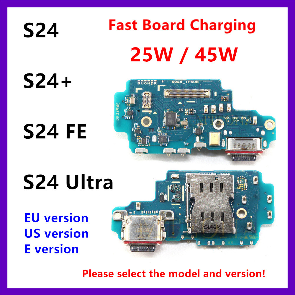 25W 45W แท่นชาร์จสําหรับ Samsung Galaxy S24 Plus Ultra S926 S928 S921 Charger Board USB Type-C พอร์ต