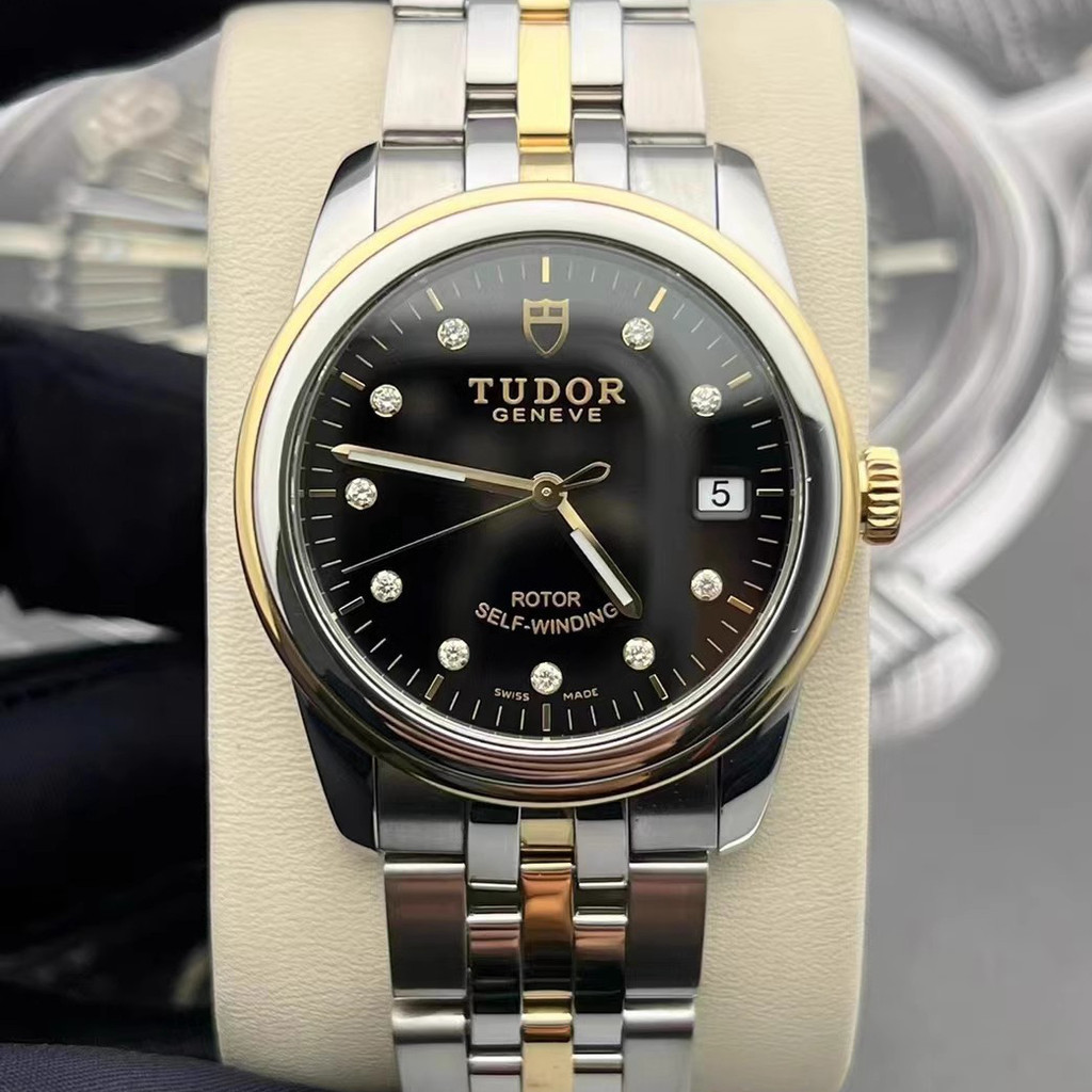 Tudor Tudor Tudor Series นาฬิกาผู้ชายเพชรดั้งเดิมแบบกลไกอัตโนมัติ55003