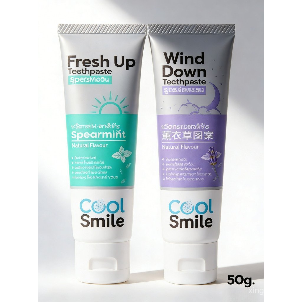 ติดทนนานไม่มีฟ้าผ่าก้าวติด!ชุดยาสีฟัน Mint Brightening 50g x 2 ZBP7