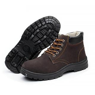 รองเท้าหัวเหล็กผู้ชายวัสดุPU ปลอดภัย ทนทานและกันลื่นดี