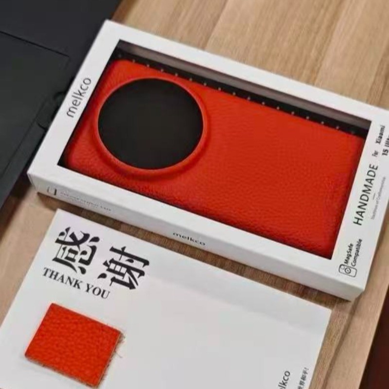 Melkco เคสโทรศัพท์หนังแท้สําหรับ Xiaomi 17 Ultra Mi 15 Ultra Mi15 Pro ไร้สายชาร์จไมโครไฟเบอร์ด้านในปกหลัง + เลนส์โลหะ