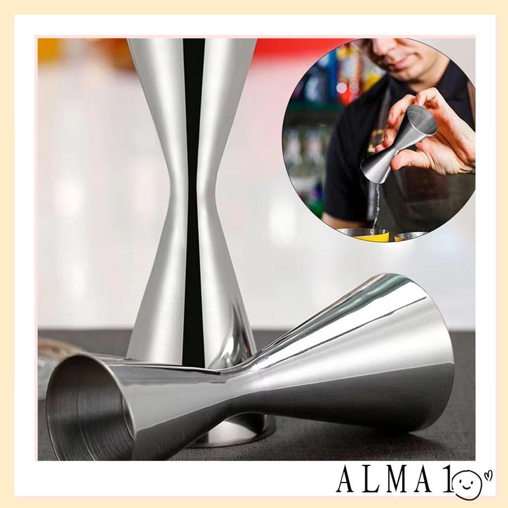 ALMA แก้ว Shaker, Dual Shot หนาวัด Jigger, 2oz 1oz สไตล์ญี่ปุ่น 304 สแตนเลสถ้วยตวงดื่ม