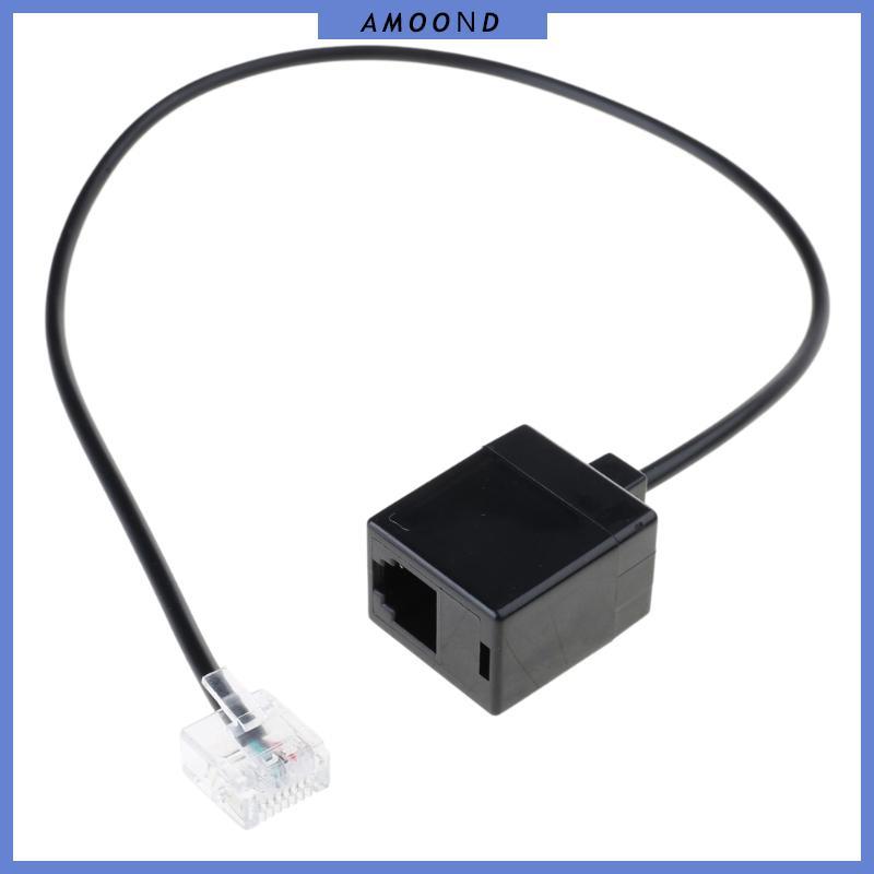 AMOOND RJ45 Ethernet to RJ11 สายแปลง RJ45 to RJ11 อะแดปเตอร์สายไฟสําหรับใช้ในสํานักงาน