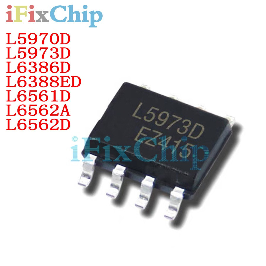 5PCS L5970D L5973D L6386D L6388ED L6561D L6562A L6562D L5970 L5973 L6386 L6388 L6561 L6562 SOP8 ชิปเ