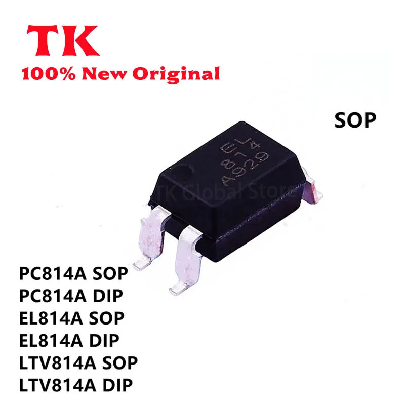 5 ชิ้น PC814A EL814A LTV814A นําเข้าชิป SOP โดยตรงแทรก DIP Optocoupler IC