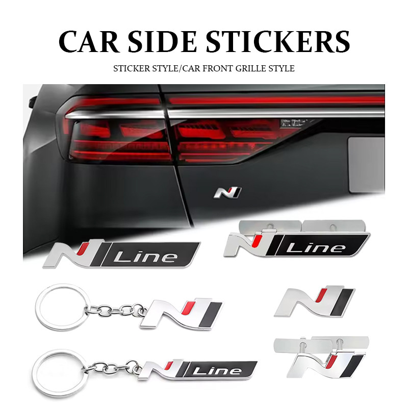 สติกเกอร์โลโก้รถยนต์สําหรับ Hyundai N Line i20 i30 Sonata Tucson Azera Elantra Veloster