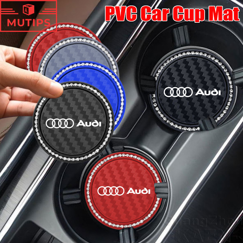 Audi รถยนต์ ที่รองจาน ผ้ารองจาน Anti-Slip PVC เครื่องดื่มถ้วย Pad Auto Interior ใช้สำหรับ A3 8l 8Y A