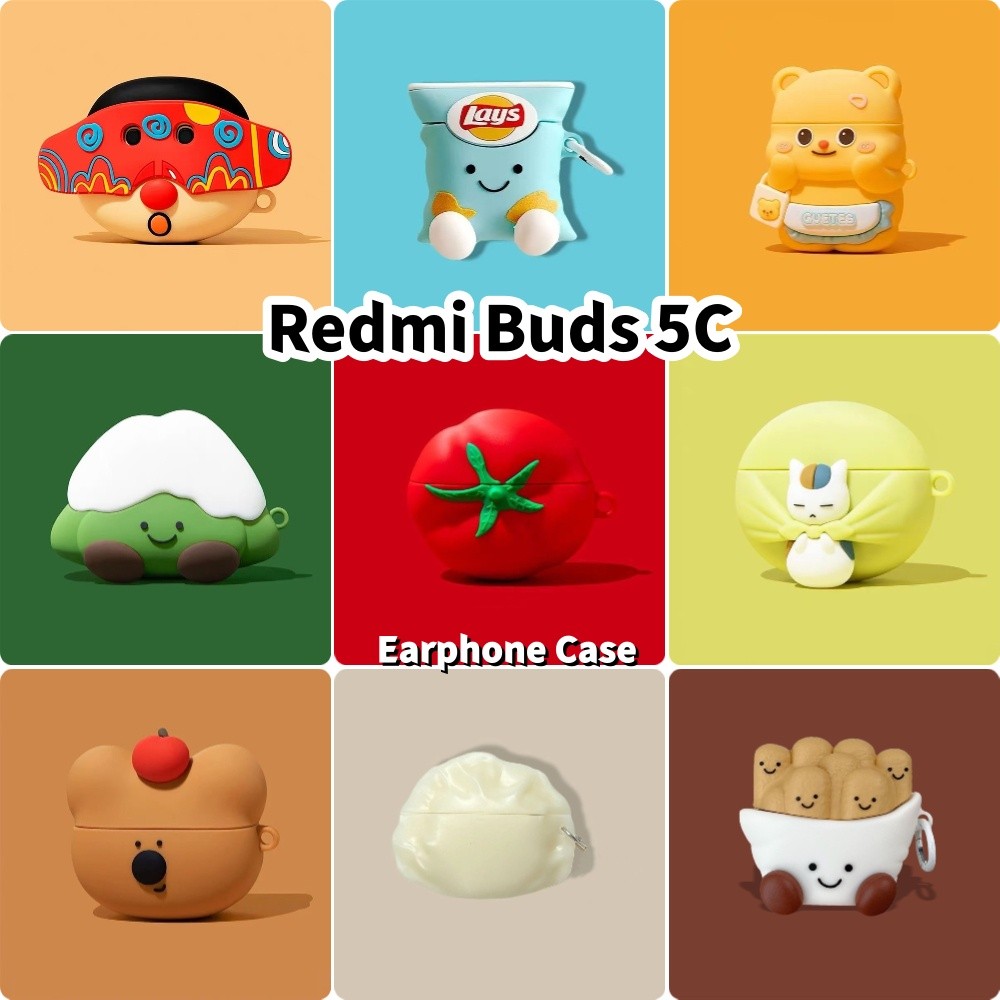 Trend FrontFor Redmi Buds 5C Case Casing Soft Silicone Headphone Case Trend Cartoon Series