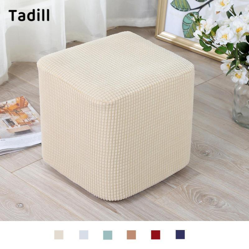 [negjsg] Ottoman Covers Slipcover Polyester Ottoman Slipสี่เหลี่ยมผืนผ้า Ottoman