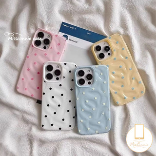 Case Untuk Samsung A50 A20 A30 A30S A50S A16 A15 A14 A13 A12 M12 A11 A10S M01S A06 A05S A05 A04E A04 A03S A02S A03 A03Core Penutup Kerut Gelombang Riak Air Pasangan Polka Dot Merah Muda Biru Putih Gradien Trendi Case