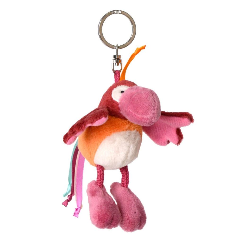 NICI พวงกุญแจ Parrot Verano สีชมพู 10cm Bird 2025 เด็ก W8 x D8 x H10cm