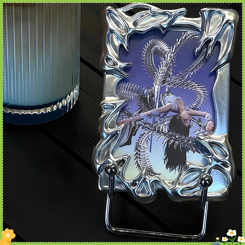 [JL] Oril Design Electroplate Plasitic Frame Kpop Idol Photocard Holder Creative 3 นิ้ว Photo Card H