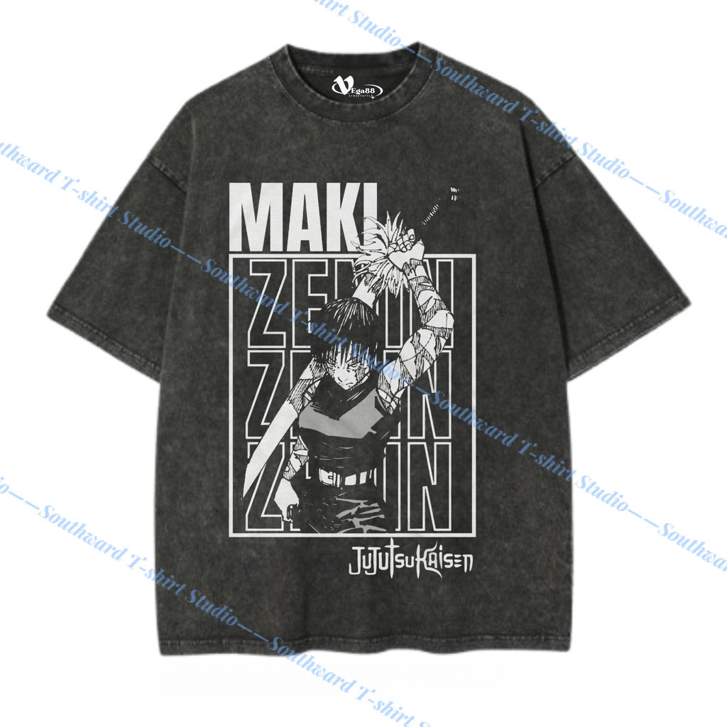 VEGA88 *jutsu kaisen maki zenin* เสื้อยืดโอเวอร์ไซส์ | เสื้อยืดโอเวอร์ไซส์ | เสื้อยืดฟอก | ซักผ้า | เสื้อยืดวินเทจ