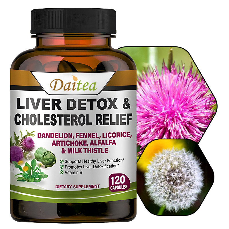 ผลิตภัณฑ์เสริมอาหาร Daitea Milk Thistle Extract - สูตรล้างพิษและทําความสะอาดขั้นสูงที่ช่วยรักษาสุขภาพตับ