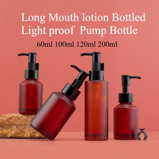 60/100/120/200ml Essence Liquid Glass Long Mouth Lotion Bottle Pressing Makeup Remover ขวดปั๊ม