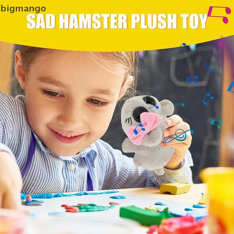 [bigmango] Sad Hamster Plush ของเล่นเพลง Sad Hamster Meme Plush ในตัวเสียงไวโอลินตุ๊กตาสัตว์ Plushes