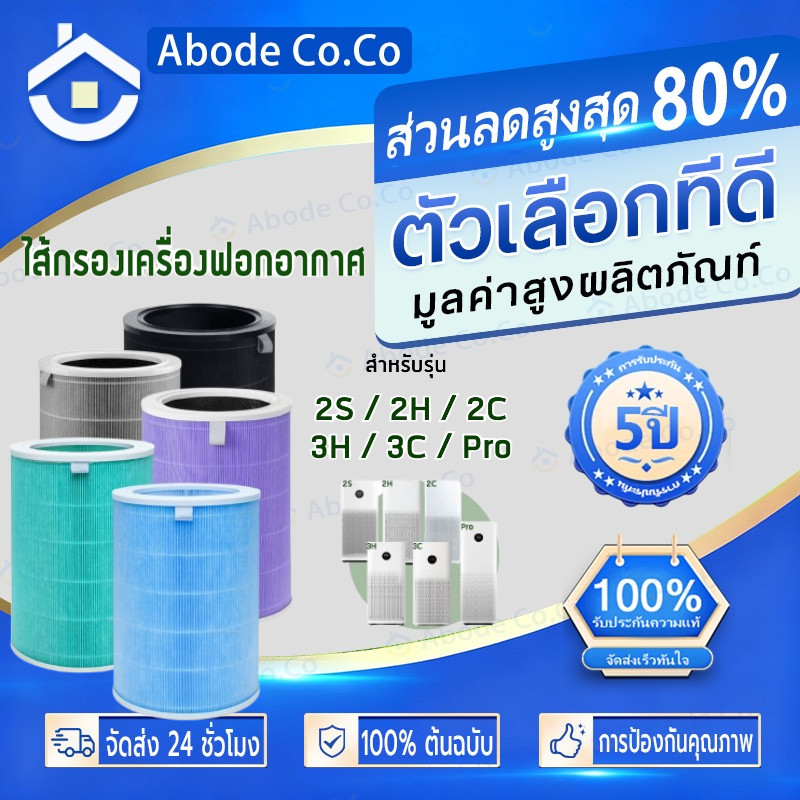 (มี RFID) ไส้กรองเครื่องฟอกอากาศ Xiaomi Filter รุ่น 2S / 2H / 3H / Pro / 2C / 3C ฟิลเตอร์ MI Air Pur