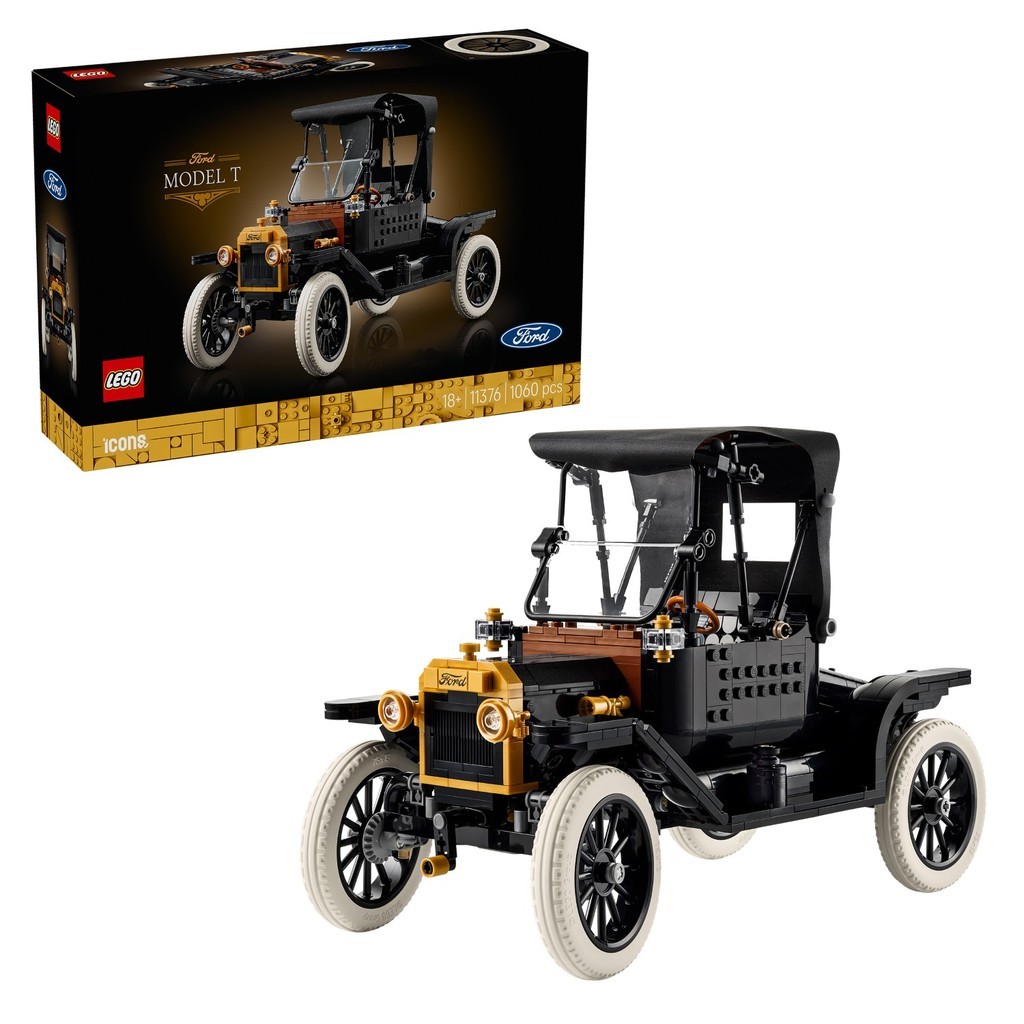เลโก้® 11376 Icons Ford Model T - ของแต่งรถวินเทจ - ชุดรถโมเดลสําหรับผู้ใหญ่ (1060 ชิ้น)