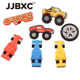 ลูกปัดสำหรับรองเท้าหัวเข็มขัด แบบฝังเองลายการ์ตูนรถ คุณภาพสู…