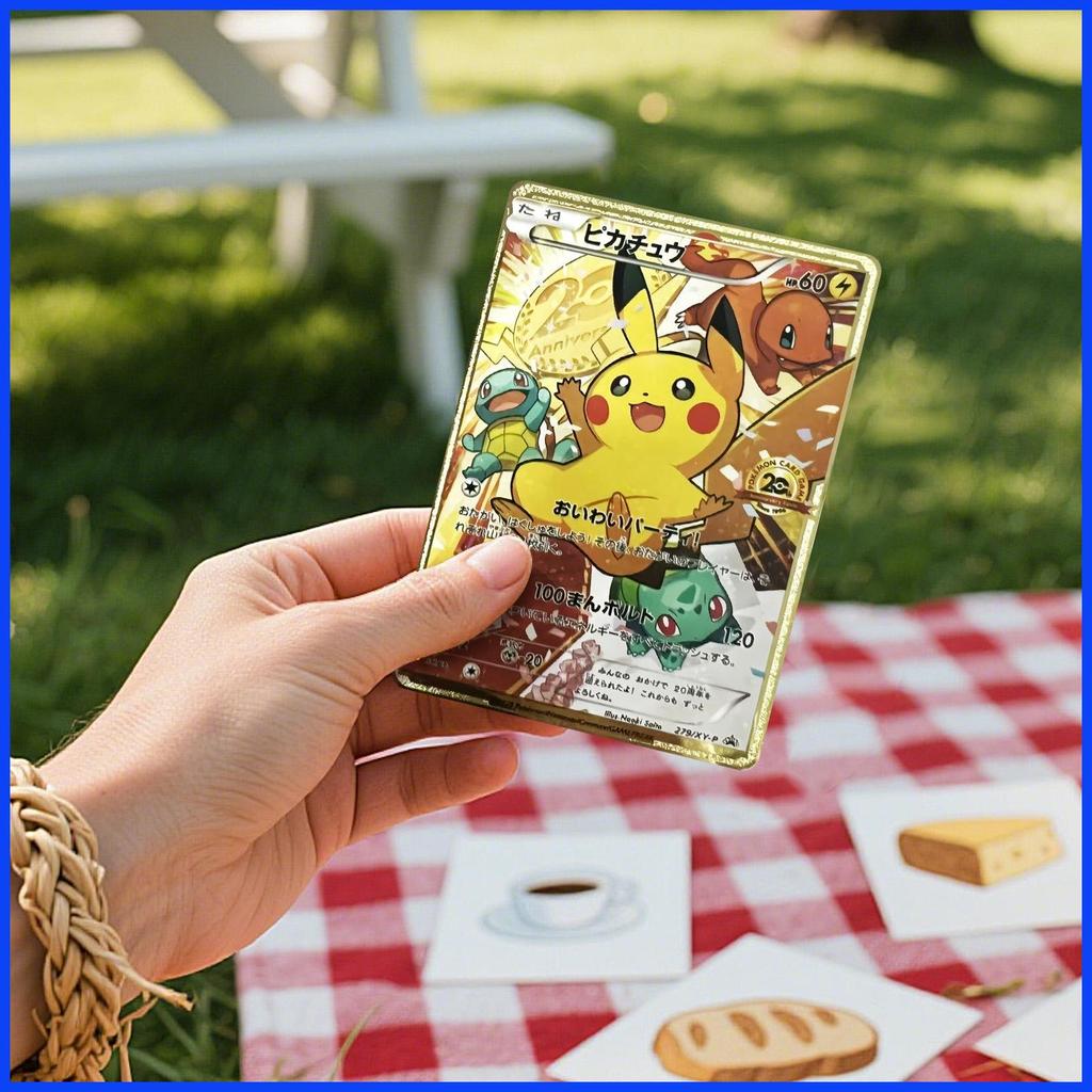 สําหรับ Pokémon การ์ดโลหะ Trading Card อะนิเมะเกมรูปการ์ดการ์ตูนตลกคอลเลกชันของเล่นสําหรับผู้ที่ชื่นชอบผู้ใหญ่ fadzath