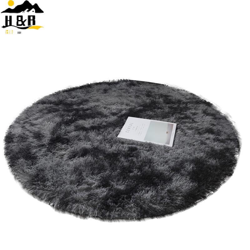 H&B Luxury Round Soft Faux Sheepskin Fur Area Rugs Washable Wool Bedsidepet {th}