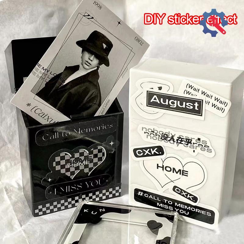 [GEX] Kpop Idol Photo Card Storage Box Pop-up Type Game Card Collection Case Organizer Box Portable 