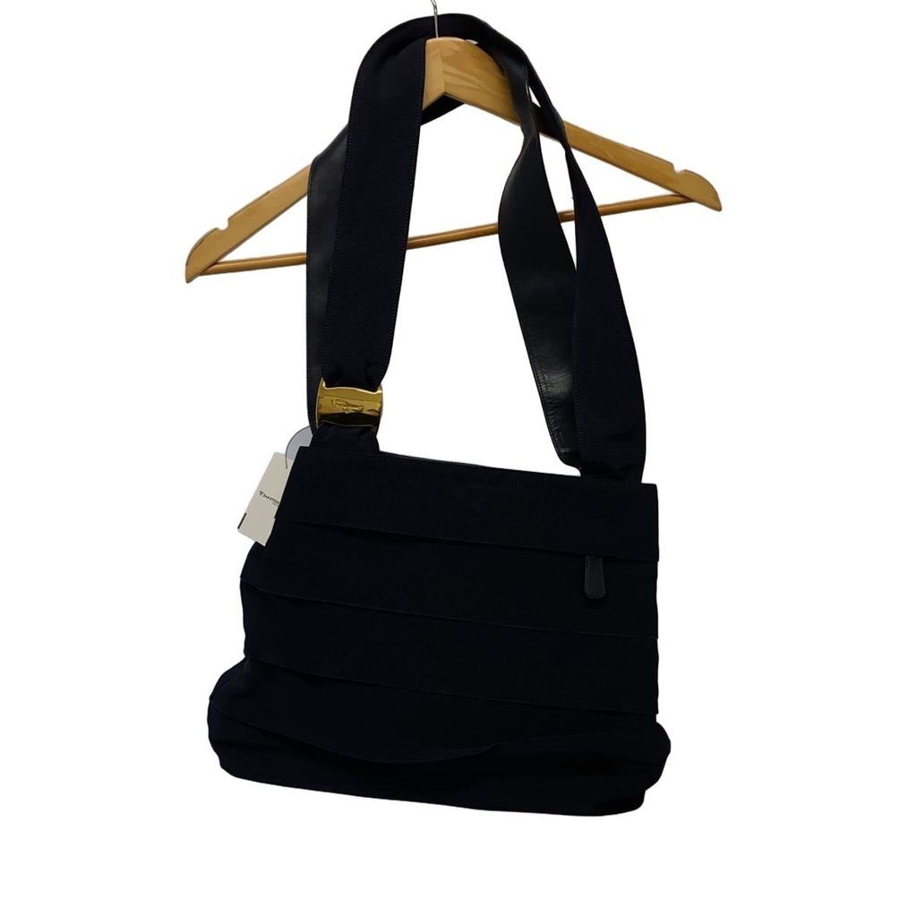 Salvatore Ferragamo shoulder bag VARA tiered vintage canvas NVY au-214686 Direct from Japan Secondha