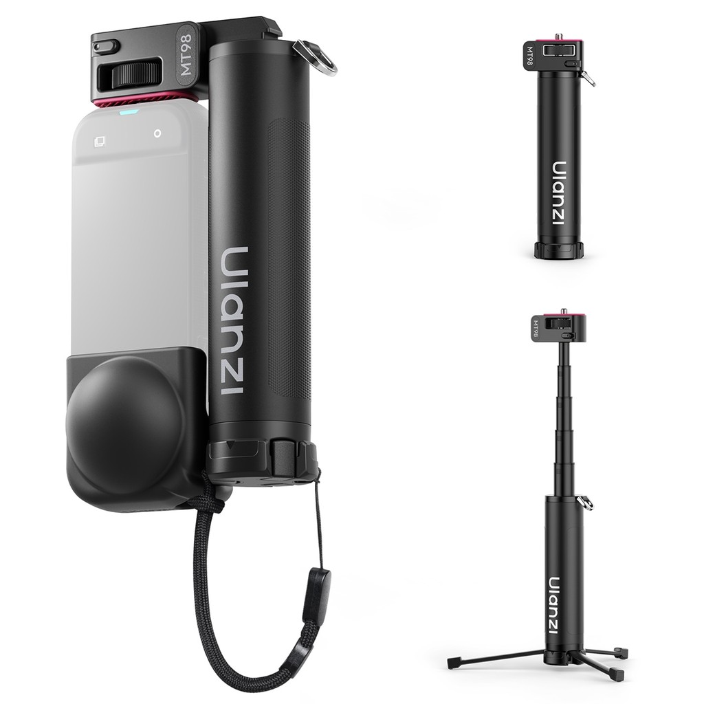Ulanzi ไม้เซลฟี่ ไม้ล่องหน สำหรับกล้อง Insta360, Action Camera MT98 ถ่ายคอนเทนต์ Vlog สายเที่ยว