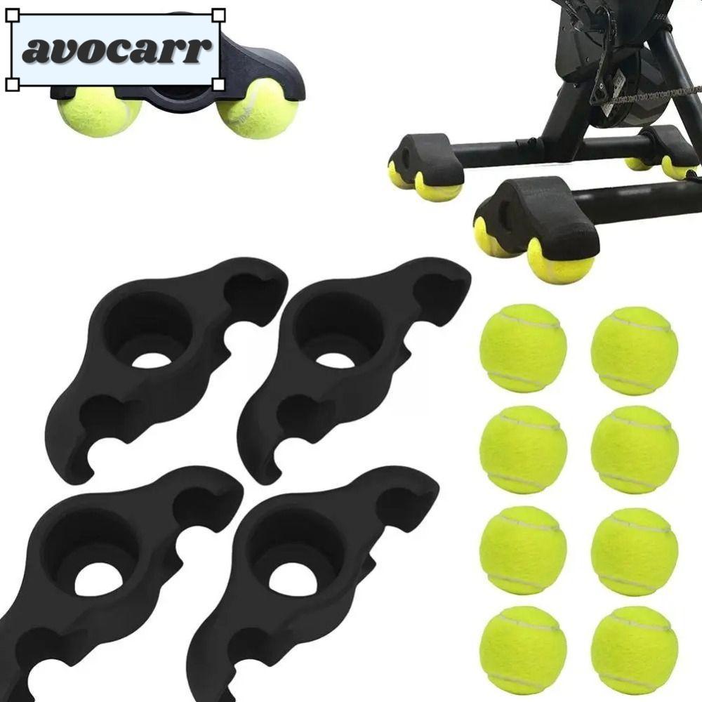 AVOCAR BIKE TRAINER Feet Pads, ปรับ Shock Absorbing ขี่จักรยาน Floor Protector, Tennis Ball Stable B