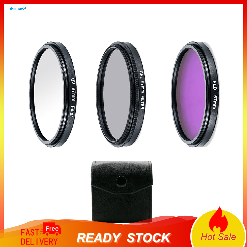SETN Professional UV CPL Polarizer FLD Photo Photo Photo Photo Photography Filter Kit สําหรับกล้อง S