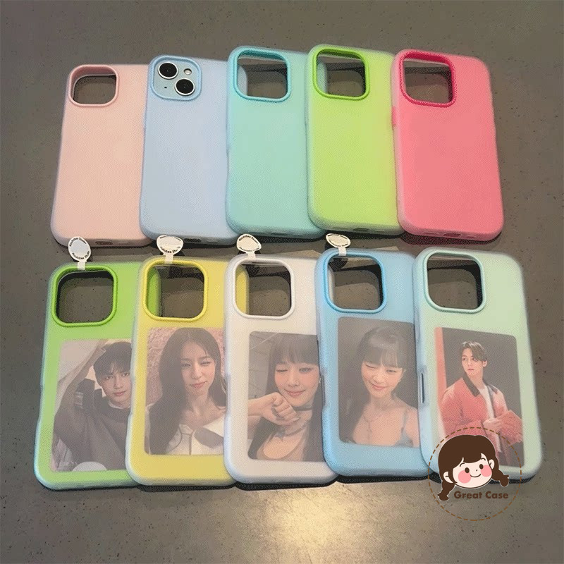 Simple 2 in 1 เคสโทรศัพท์สีทึบสําหรับ OPPO Reno 15 15C 15F 14F 14 13F 13 12F 12 11F 11 10 Pro 5G 4G น่ารัก Matte ปลอกสามารถถือฝาครอบกันกระแทก