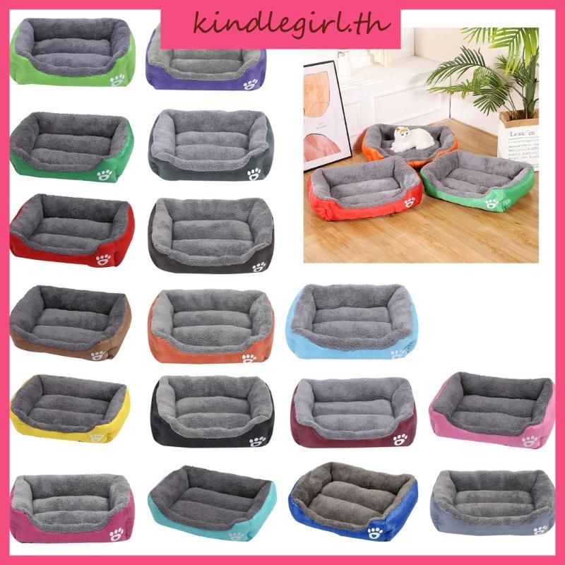 KING Dog Puppy Bed Furry โซฟาเบาะหนาสําหรับสัตว์เลี้ยงขนาดเล็กขนาดกลางขนาดใหญ่