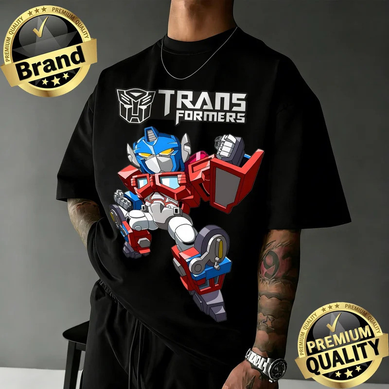 2026 เสื้อยืดพิมพ์ลายกราฟิกแบรนด์ Hasbro Transformers Optimus Prime สำหรับทุกเพศ เสื้อแขนสั้นลำลอง ระบายอากาศได้ดี ทรงหล