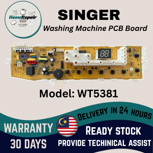 WT5381 SINGER WASHING MACHINE PCB BOARD (ควบคุม BOARD )