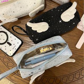 LANCE Wings Star Dots กล่องดินสอ, พิมพ์ Y2k สไตล์เกาหลีกระเป…