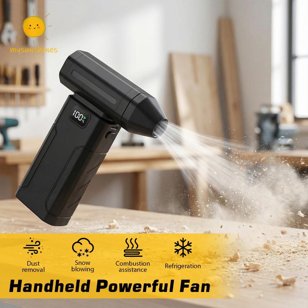 Ღ Compressed Air Duster 5-Speed Handheld Portable Dust Blower เครื่องเป่าไฟฟ้า จอแสดงผลหน้าจอ 6000mAh สําหรับ Air Bed Snow Removal Outdoor