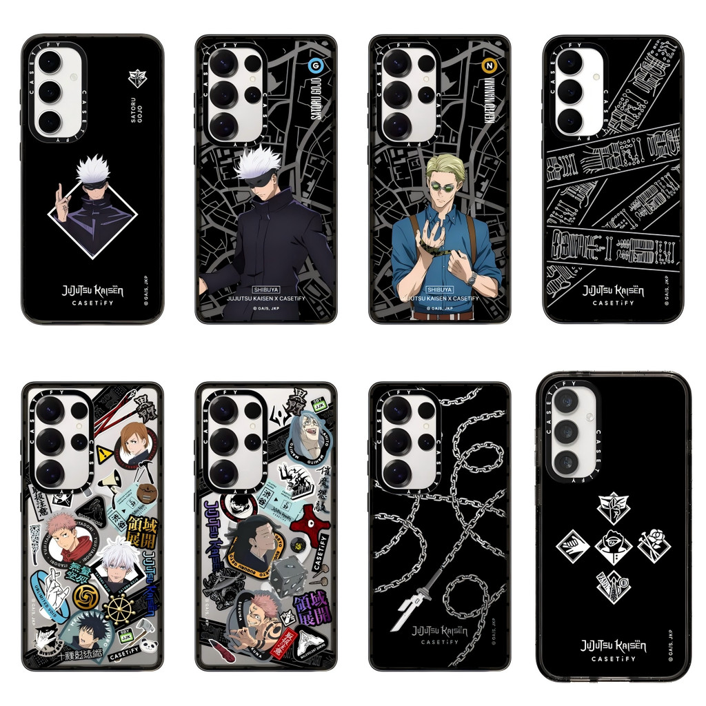 สติ๊กเกอร์ Jujutsu Kaisen เคสโทรศัพท์ป้องกันการกระแทกแม่เหล็กสําหรับ Samsung Galaxy S22 S23 S24 S25 